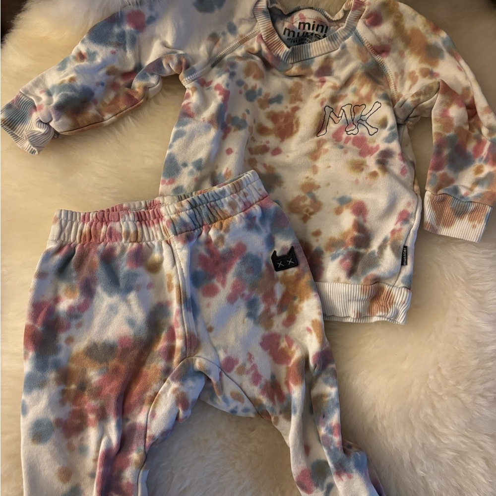 Munster Kids Tie-Dye Matching Set